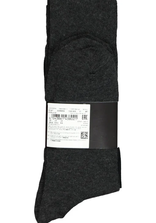 BOSS regular socks (3-pack), herensokken katoen, zwart, grijs en blauw