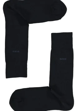 BOSS regular socks (3-pack), herensokken katoen, zwart, grijs en blauw