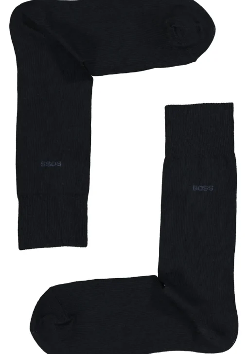 BOSS regular socks (3-pack), herensokken katoen, zwart, grijs en blauw