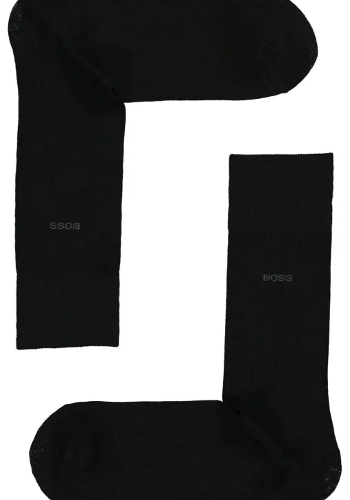 BOSS regular socks (3-pack), herensokken katoen, zwart, grijs en blauw