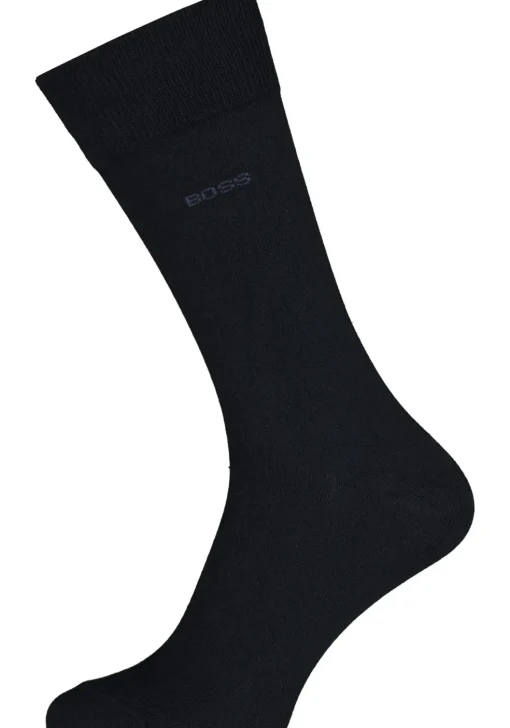 BOSS regular socks (3-pack), herensokken katoen, zwart, grijs en blauw