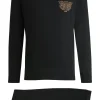 BOSS Relax Long Set, heren pyjama set, zwart