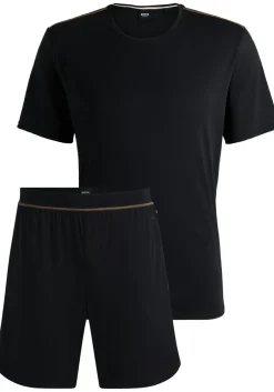 BOSS Ultra Short Set, heren shortama set, zwart
