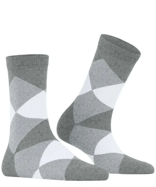 Burlington Bonnie damessokken kort, grijs (light greymel.)