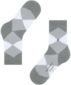 Burlington Bonnie damessokken kort, grijs (light greymel.)