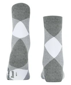 Burlington Bonnie damessokken kort, grijs (light greymel.)
