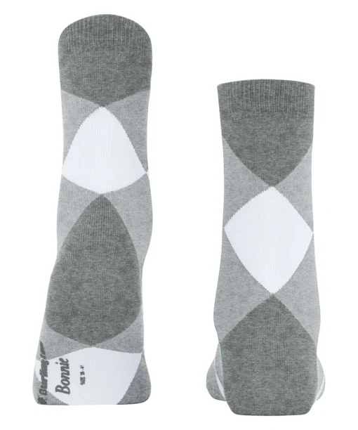 Burlington Bonnie damessokken kort, grijs (light greymel.)