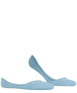 Burlington Carrington heren invisible sokken, blauw (sky blue)
