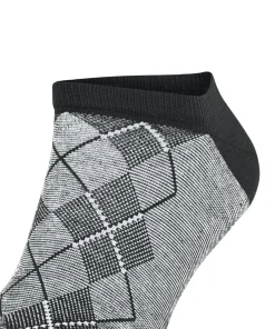 Burlington Carrington heren sneakersokken, zwart (black)