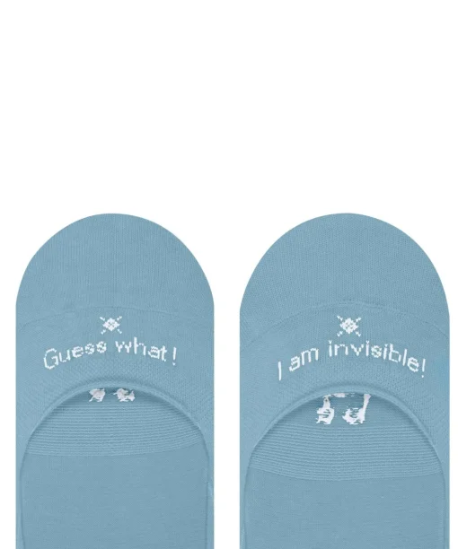 Burlington Carrington heren invisible sokken, blauw (sky blue)