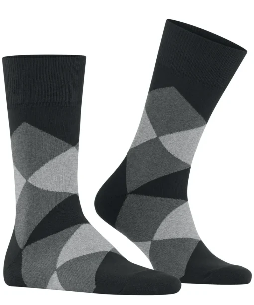 Burlington Clyde herensokken, zwart (black)