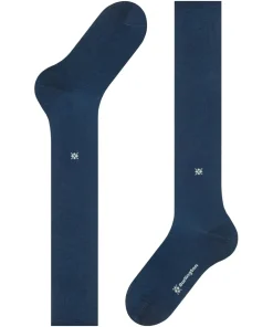 Burlington Dublin heren kniekousen, blauw (marine)