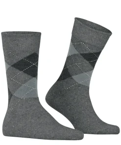 Burlington Dundee herensokken, grijs (carbon mel.)