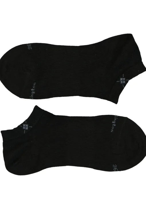Burlington Everyday dames enkelsokken (2-pack), katoen, zwart