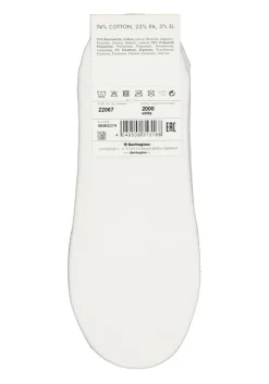 Burlington Everyday dames invisible sokken (2-pack), katoen, wit