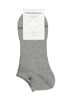 Burlington Everyday heren enkelsokken (2-pack), katoen, licht grijs