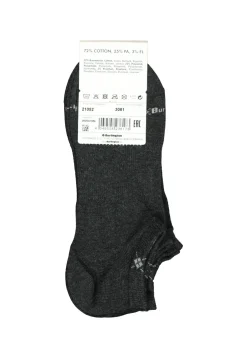 Burlington Everyday heren enkelsokken (2-pack), katoen, antraciet grijs