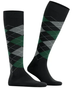 Burlington King heren kniekousen, zwart (black)