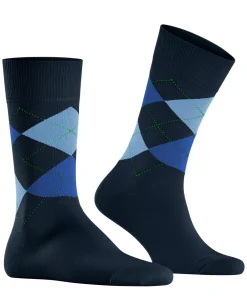 Burlington King herensokken, blauw (marine)