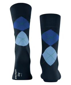 Burlington King herensokken, blauw (marine)