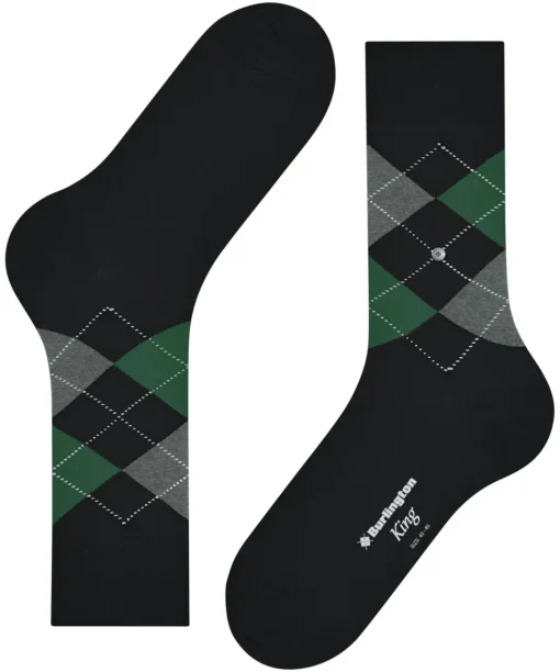 Burlington King herensokken, zwart (black)
