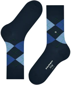 Burlington King herensokken, blauw (marine)