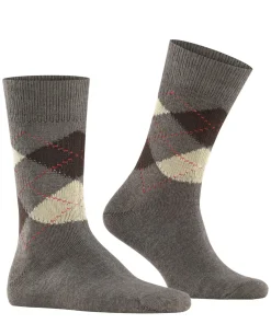 Burlington Preston herensokken, bruin (brown)