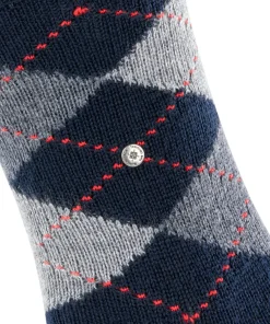 Burlington Preston herensokken, blauw (marine)