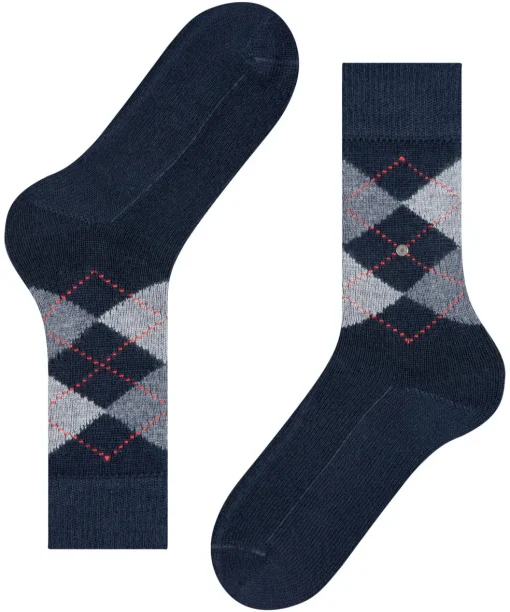 Burlington Preston herensokken, blauw (marine)