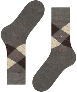 Burlington Preston herensokken, bruin (brown)