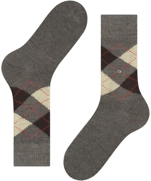 Burlington Preston herensokken, bruin (brown)