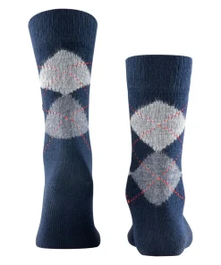 Burlington Preston herensokken, blauw (marine)