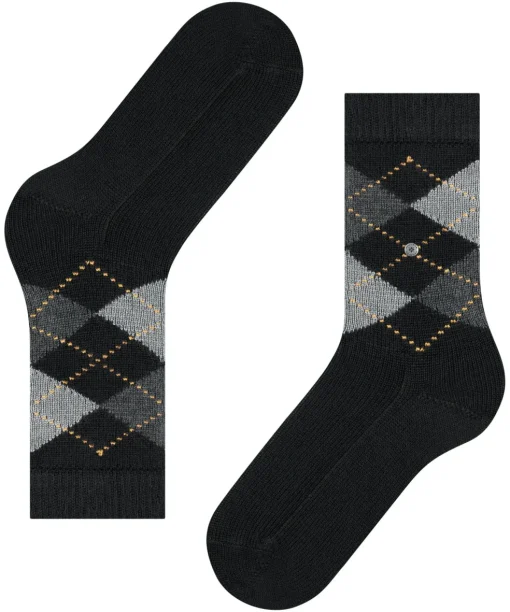 Burlington Whitby damessokken, zwart (black)