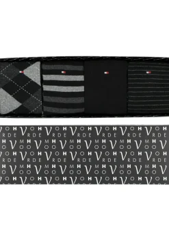 Cadeaubox Tommy Black Box; 8 paar Tommy Hilfiger sokken zwart