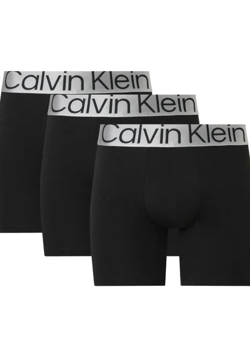 Calvin Klein Boxer Briefs (3-pack), heren boxers extra lang, zwart