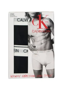 Calvin Klein CK ONE Cotton boxer brief (2-pack), heren boxer lang met gulp, zwart