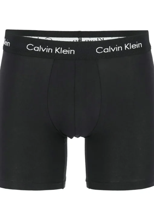 Calvin Klein Cotton Stretch boxer brief (3-pack), heren boxers extra lang, zwart, blauw en kobalt