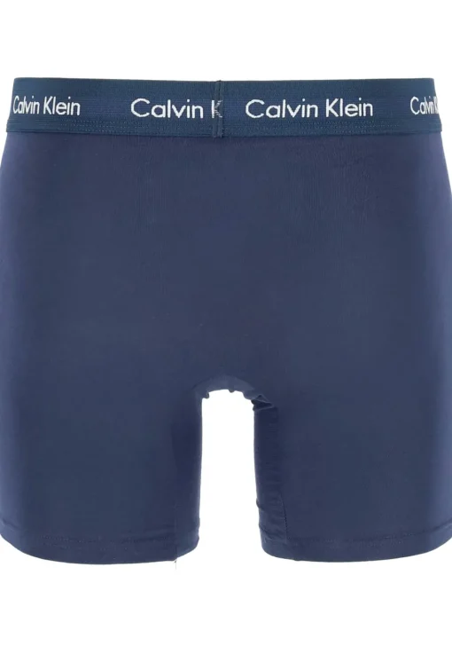 Calvin Klein Cotton Stretch boxer brief (3-pack), heren boxers extra lang, zwart, blauw en kobalt