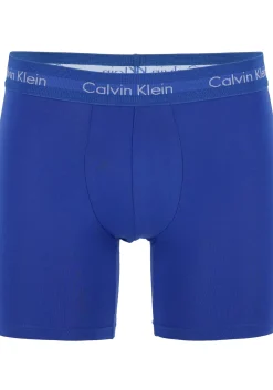 Calvin Klein Cotton Stretch boxer brief (3-pack), heren boxers extra lang, zwart, blauw en kobalt