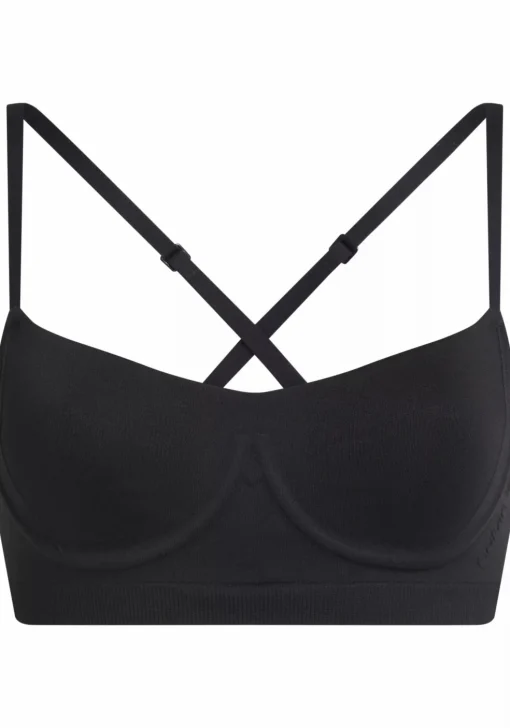 Calvin Klein dames Bonded Flex unlined balconette bra, beugelloze BH, zwart