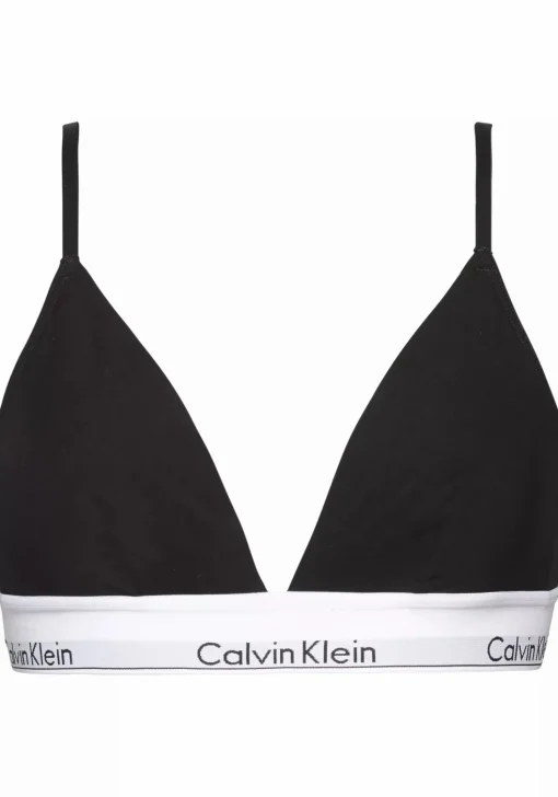 Calvin Klein dames Modern Cotton triangel bra, triangel BH, zwart