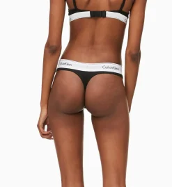 Calvin Klein dames Modern Cotton string, zwart