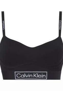 Calvin Klein dames Reimagined Heritage lightly lined bralette, bralette, zwart