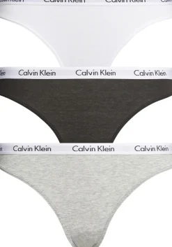 Calvin Klein dames slips (3-pack), zwart, wit en grijs