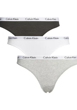 Calvin Klein dames slips (3-pack), zwart, wit en grijs