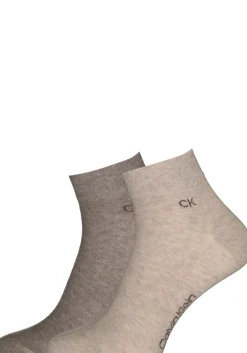 Calvin Klein herensokken Simon (2-pack), hoge enkelsokken, beige en lichtbruin