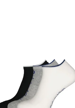 Calvin Klein herensokken Grant (3-pack), onzichtbare lage sportsokken, zwart, wit en grijs