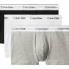 Calvin Klein Icon Cotton Stretch Trunks (3-pack), heren boxers normale lengte, zwart, grijs, wit