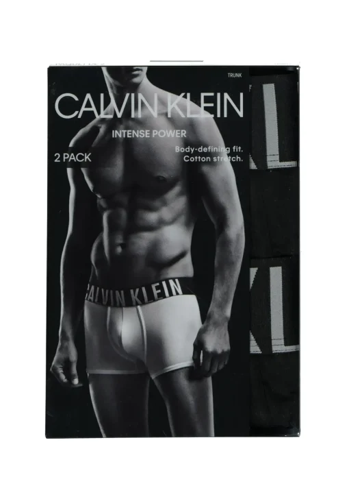 Calvin Klein INTENSE POWER Cotton trunk (2-pack), heren boxers normale lengte, zwart