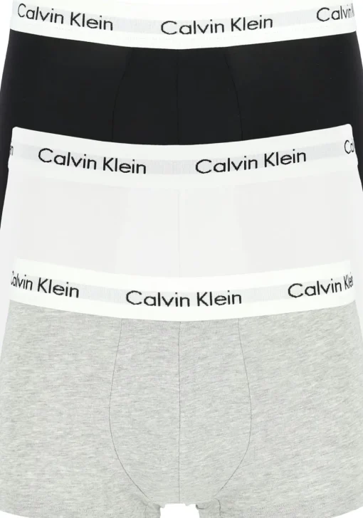 Calvin Klein low rise trunks (3-pack), lage heren boxers kort, zwart, grijs en wit